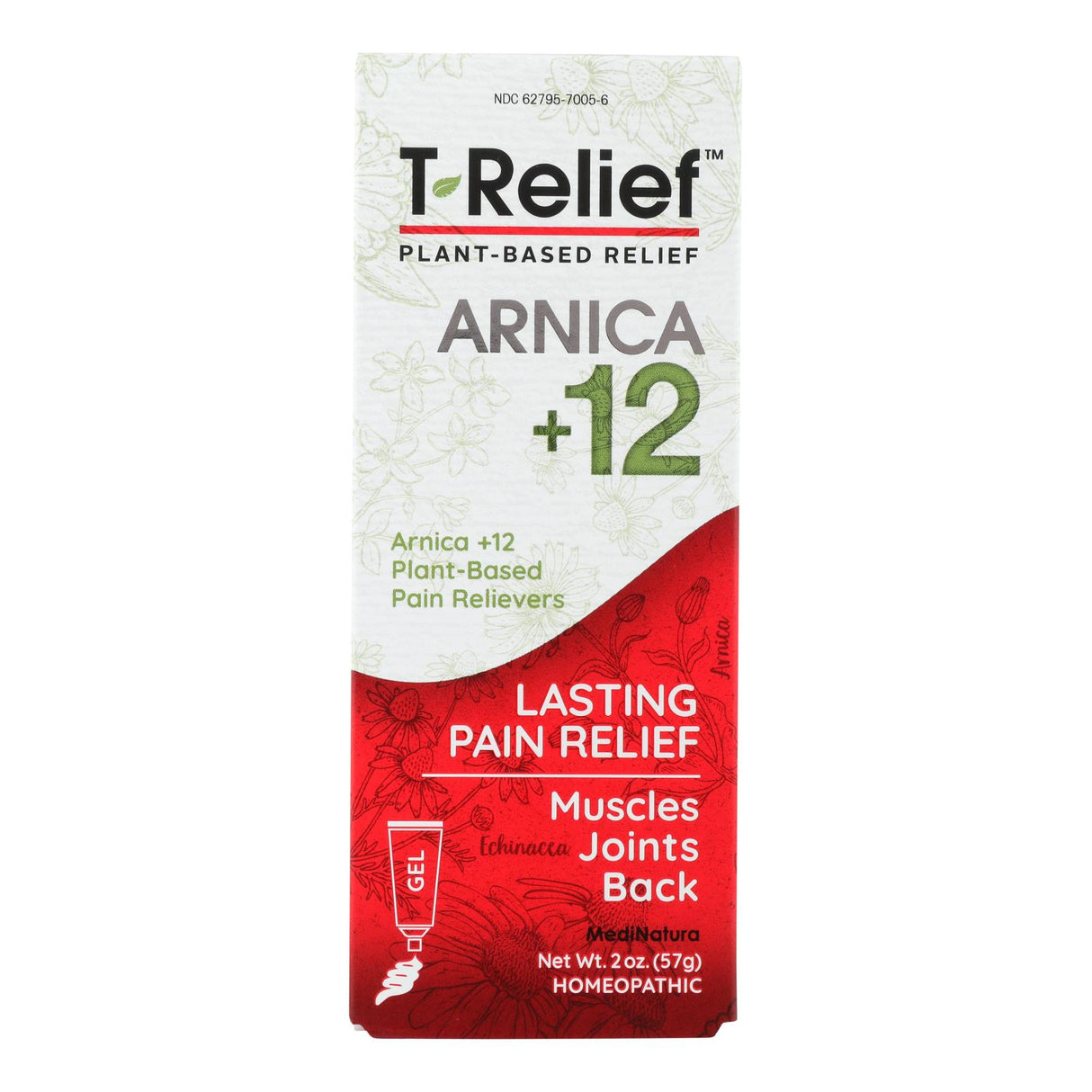 T-relief-medinatura - Pain Relief Gel Original - 2 Ounces - Pack of 2