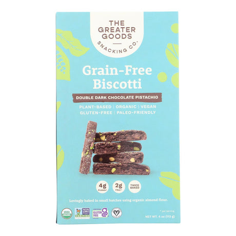 She Made Biscotti Organic Dark Chocolate Pistachio – 7-Pack of 4-Ounce Cases - Cozy Farm 