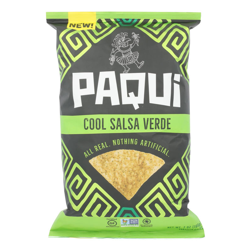 Paqui Tortilla Chips - Cool Salsa Verde - 6-7 Oz. Case of 6 - Cozy Farm 