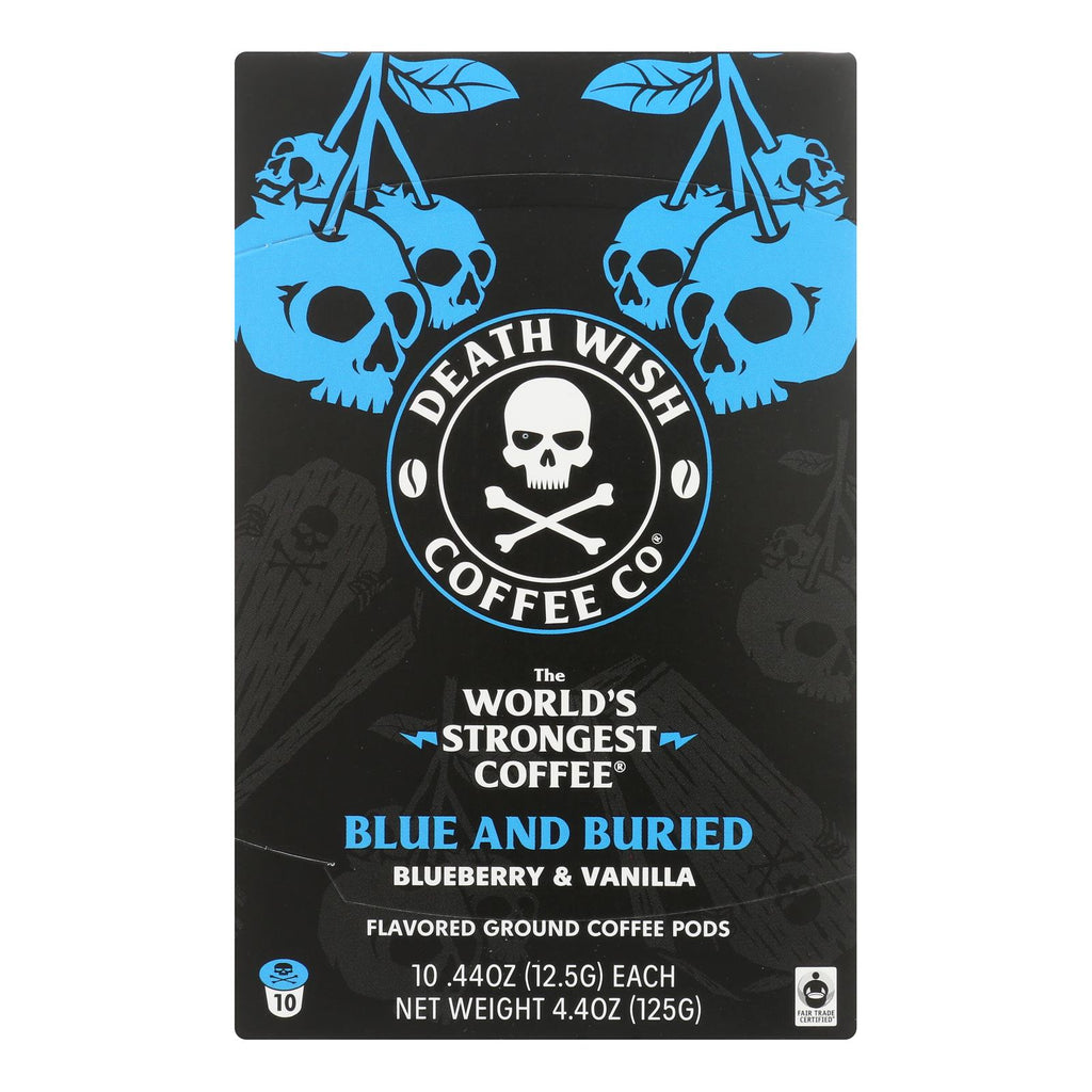 Death Wish Coffee - Blue & Buried Single Serve Coffee - Case of 6 x 10 Count - Cozy Farm 