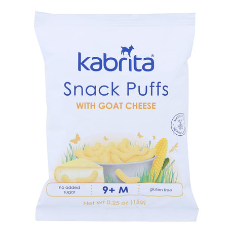 Kabrita Snack Puffs Goat Cheese | Rich in Prebiotics & Probiotics | Organic | Gluten-Free | 6 Pack (0.53 Oz Each) - Cozy Farm 