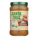 Santa Cruz Organic Dark Roast Creamy Peanut Butter - 26 oz, Case of 6 - Cozy Farm 