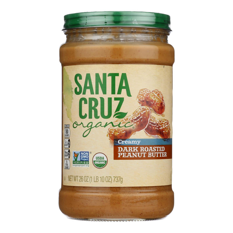 Santa Cruz Organic Peanut Butter Organic Dark Roast Creamy - 26 oz, Case of 6 - Cozy Farm 