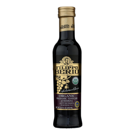 Filippo Berio Organic Balsamic Vinegar - Case of 6 - 7.4 fl oz Bottles - Cozy Farm 