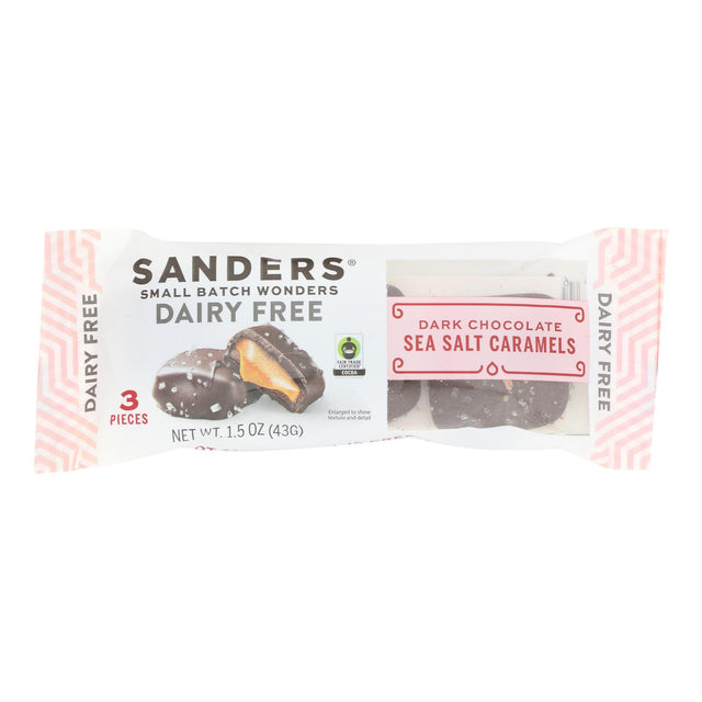 Sanders Dark Chocolate Sea Salt Caramels - 8-Pack, 1.5 Ounce Each - Cozy Farm 
