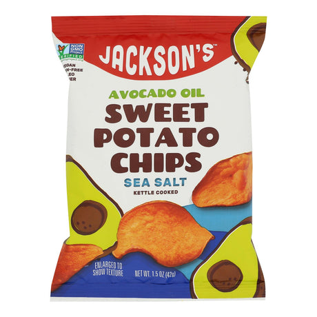 Jackson's Sea Salt Sweet Potato Chips | Case of 12 - 1.5 Oz Bags - Cozy Farm 
