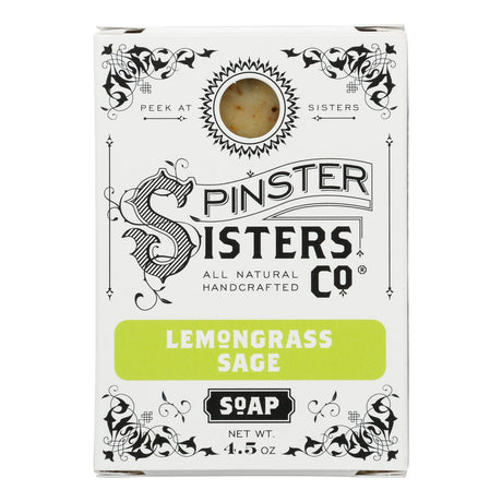 Spinster Sisters Company Lemongrass Sage Soap Bar - 4.5 Oz - Cozy Farm 