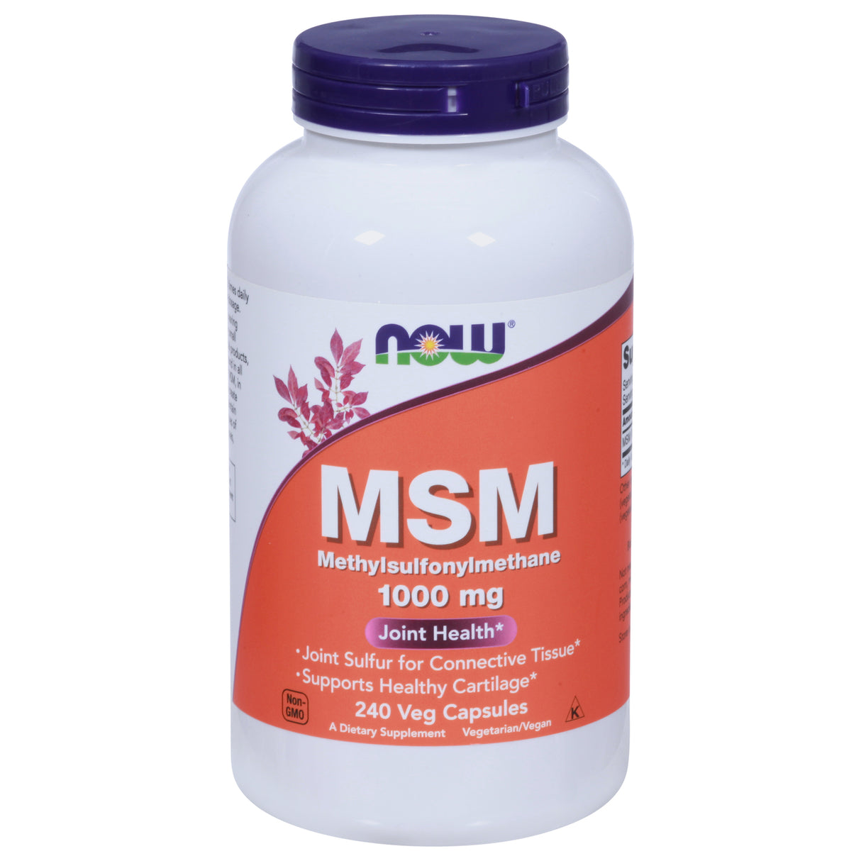 Now Foods MSM 1,000mg (Methylsulfonylmethane) - 240 Vegetarian Capsules - Cozy Farm 