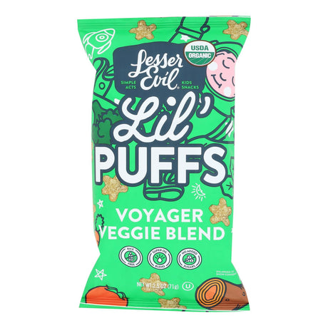 Lesser Evil Organic Veggie Blend Little Puff - 2.5 Ounce - Pack of 5 - Cozy Farm 