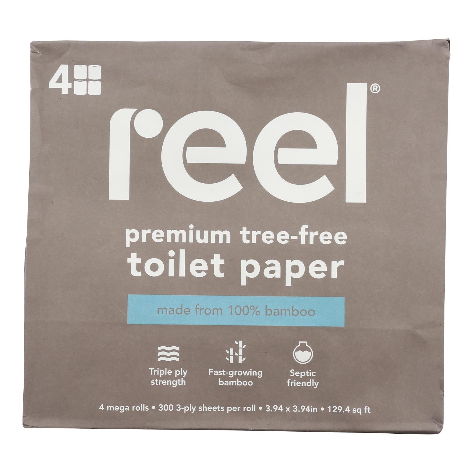 Reel Eco-Conscious Bamboo Toilet Paper (6-Pack, 144 Rolls)