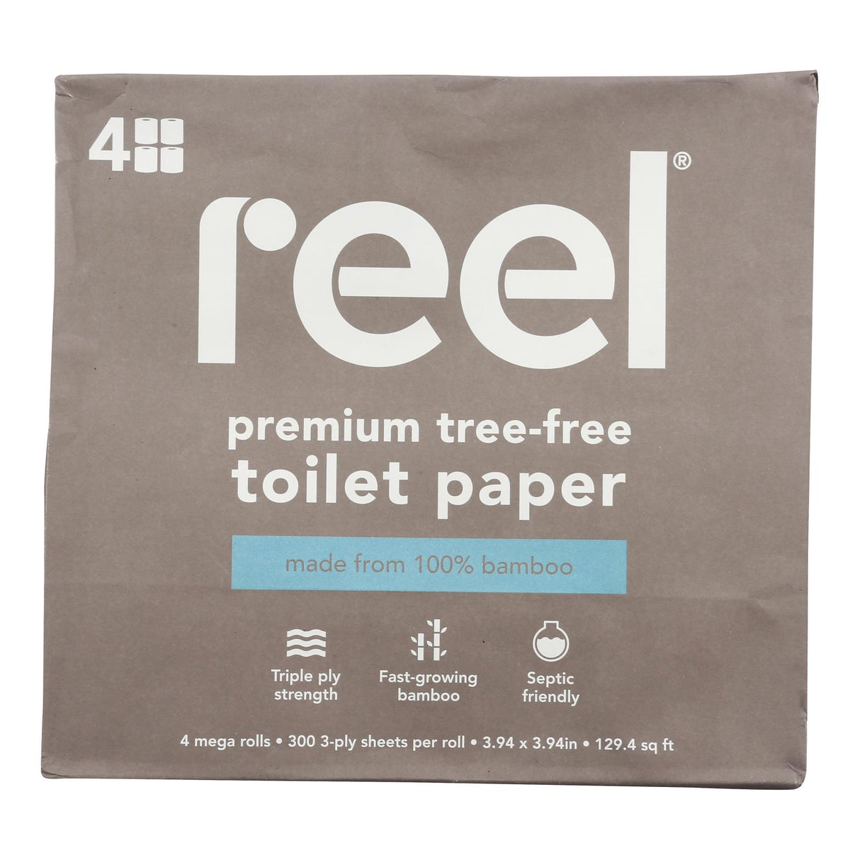 Reel Bamboo Toilet Paper - Case of 6 - 24 Count - Cozy Farm 