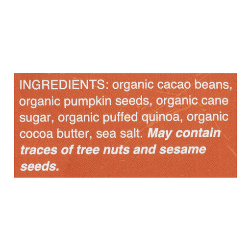 Taza Chocolate Organic Dark Bark (Pack of 12) - Pumpkin Seed - 4.2 Oz - Cozy Farm 