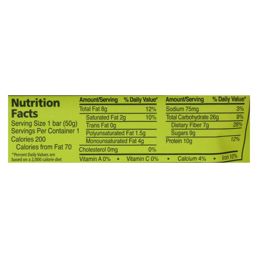 Zing Nutrition Bar - Oatmeal Chocolate Chip - Case Of 12 - 1.76 Oz. - Cozy Farm 
