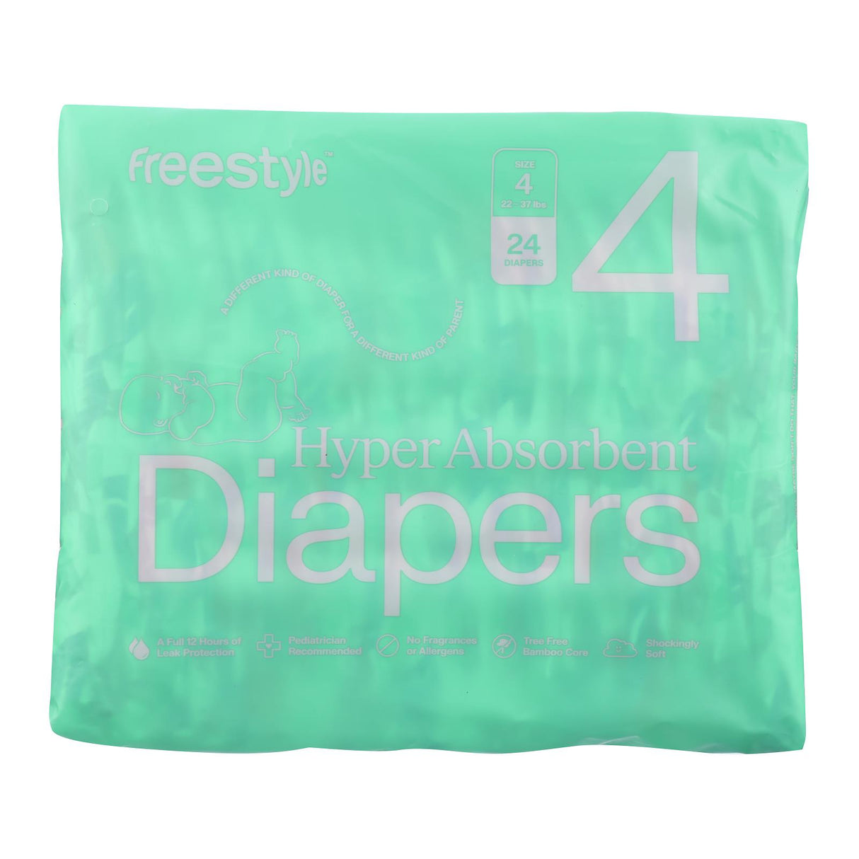 Freestyle Diapers (Case of 6) - Size 4, 24 Count - Cozy Farm 