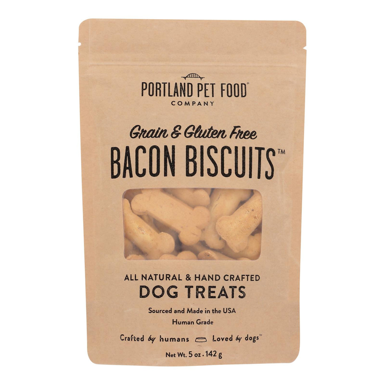 Portland Pet Food Company - Dog Treats Bacon Biscuits, Case of 6 - 5 Oz - Cozy Farm 