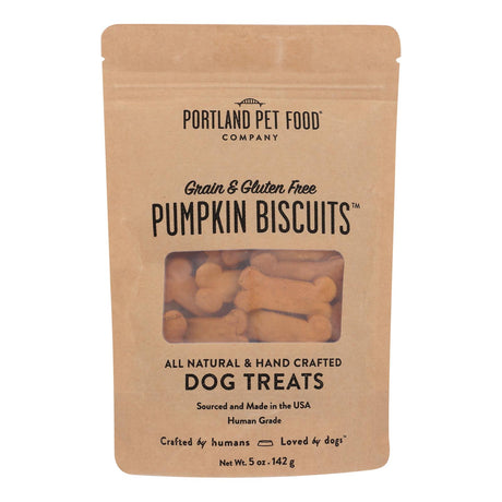 Portland Pet Food Company Dog Treats Pumpkin Biscuit, 6-Pack, 5 oz per Biscuit - Cozy Farm 