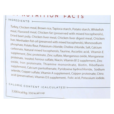 Tender & True Dog Food, Turkey and Brown Rice, 23 lbs - Cozy Farm 