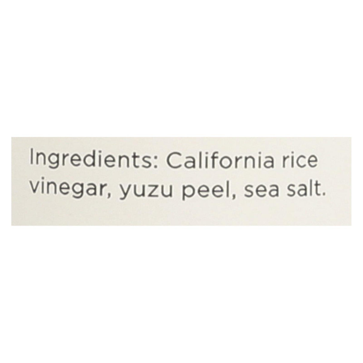 California Yuzu Rice Vinegar by O Olive Oil - Case of 6 - 10.1 fl. oz. - Cozy Farm 