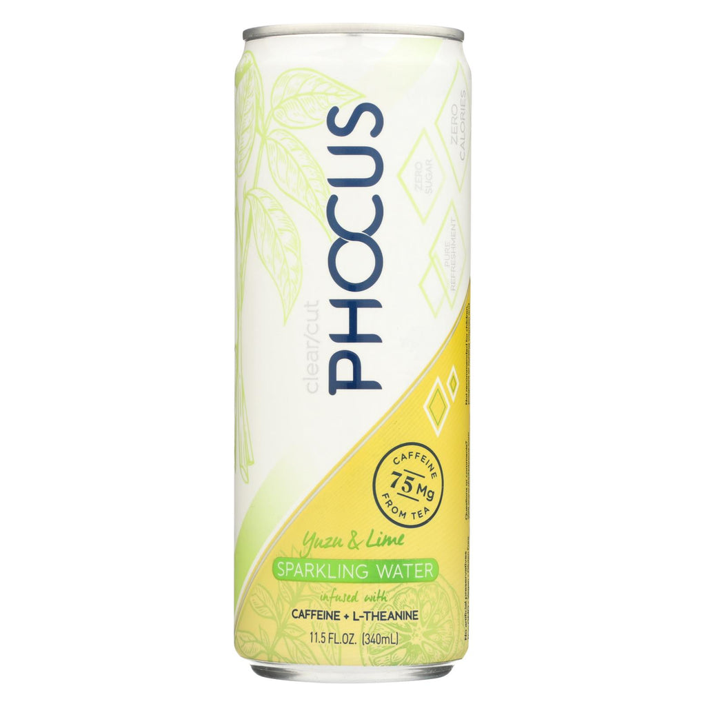 Clear Cut Phocus Sparkling Water Infused With Caffeine + L-theanine - Case Of 12 - 11.5 Fz - Cozy Farm 
