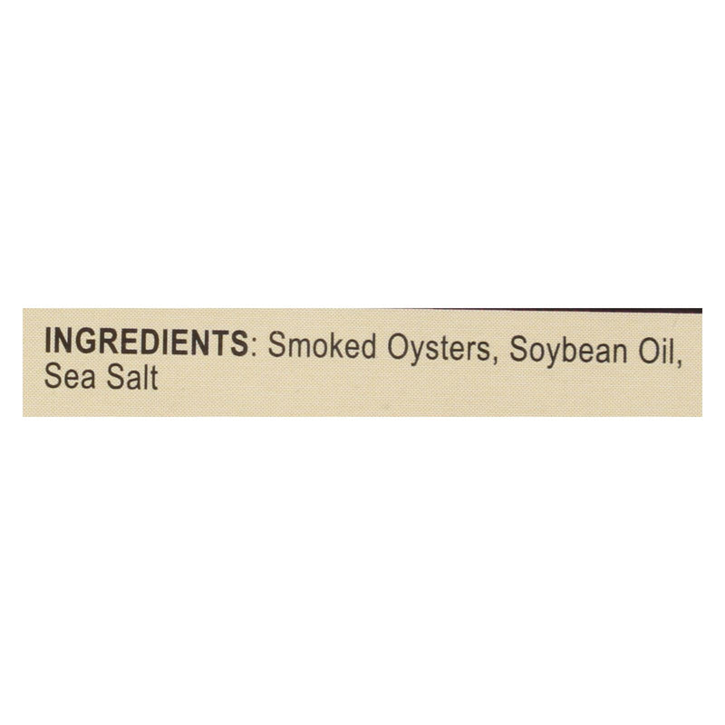 Napoleon Oysters - Smoked - 1 Each - 3.66 Oz. - Cozy Farm 
