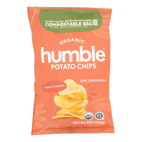 Humble Potato Chips Original Potato Chips, Case of 12 - 5 Oz - Cozy Farm 