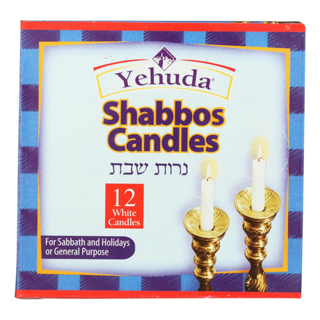 Yehuda Sabbath Candles - Case of 24 - Pack of 12 Count - Cozy Farm 