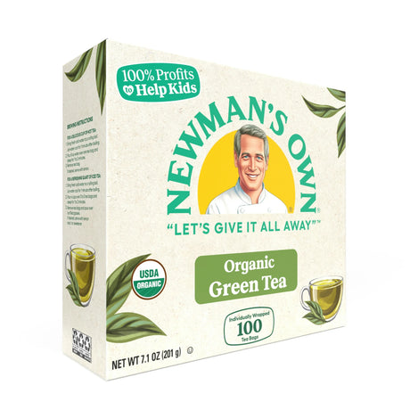 Newman's Own Organics 100% Pure Green Tea Bags (Pack of 5)