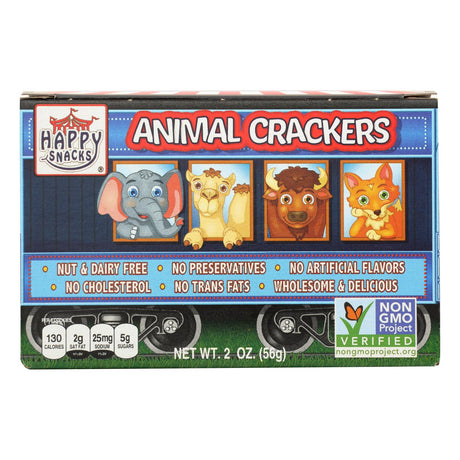 Happy Snack Animal Crackers, Case of 12 - 2 oz - Cozy Farm 