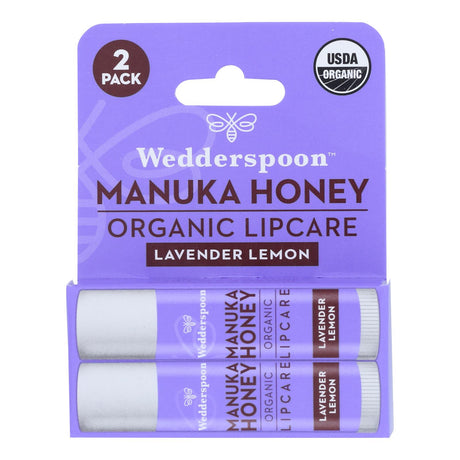 Wedderspoon - Lip Balm Mnka Lavender Lemon - 1 Each 2-.15 Oz - Cozy Farm 