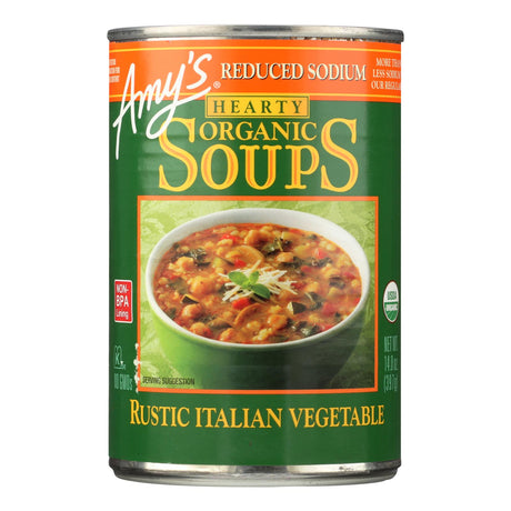 Amy's Kitchen Organic Hearty Rustic Italian Vegetable Soup, 14 Oz (Pack of 12) - Cozy Farm 