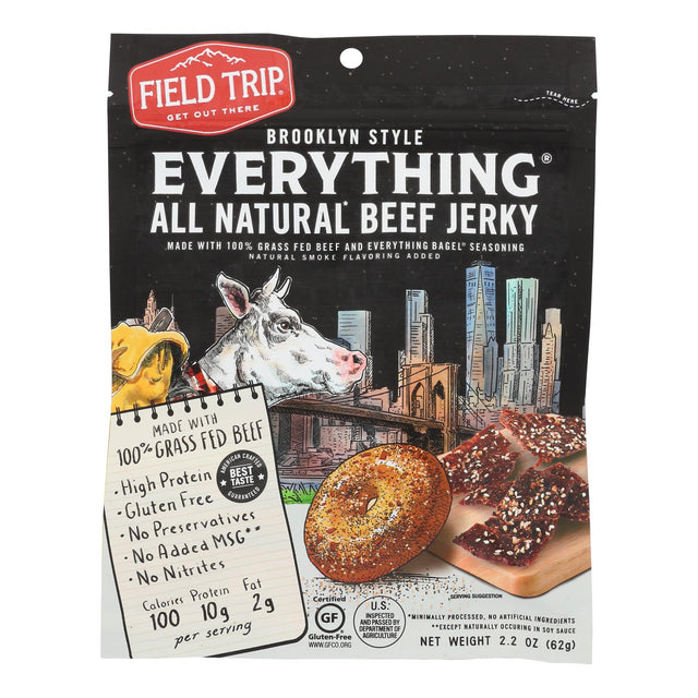 Field Trip Everything Bagel Seasoned Beef Jerky, 9-Pack (2.2 Oz Bags) - Cozy Farm 