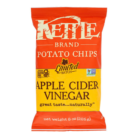 Kettle Brand Apple Cider Vinegar Potato Chips, 8 Oz (Pack of 12) - Cozy Farm 