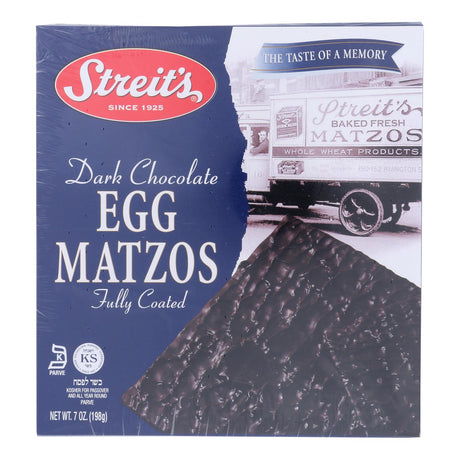 Streit's Dark Chocolate Fully Coated Egg Matzos - 7 Oz, Case of 12 - Cozy Farm 