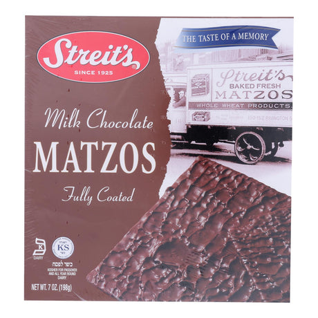 Streit's Kosher for Passover Matzo Milk Chocolate Bars, 7 Oz (Pack of 12) - Cozy Farm 