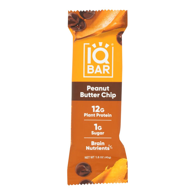 IQ Bar, Peanut Butter Chip, 12 Pack - 1.6 Oz Each - Cozy Farm 