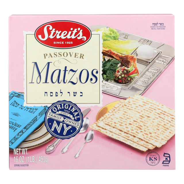 Streit's Kosher for Passover Matzo - Case of 30 - 1 Lb - Cozy Farm 