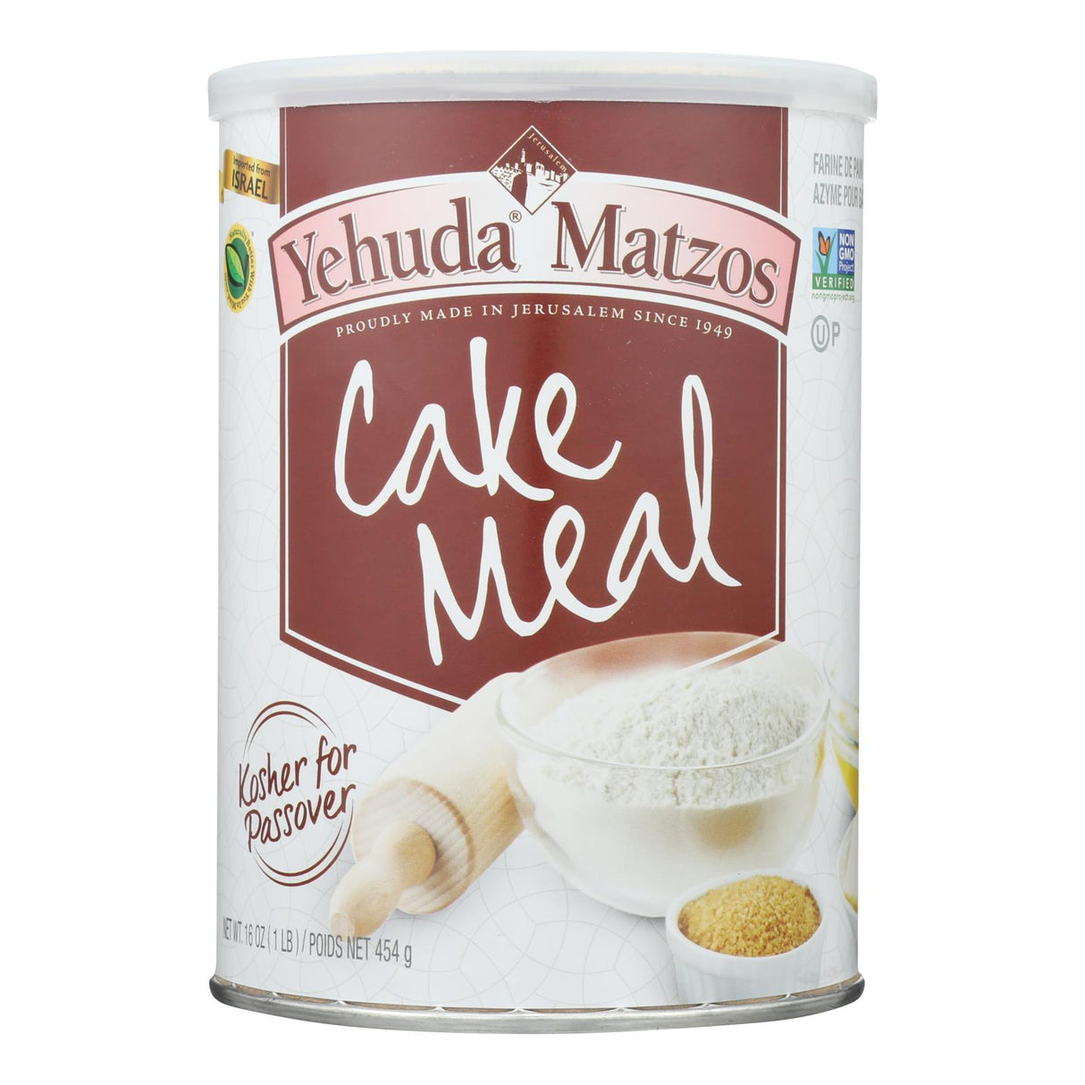 Yehuda Kosher For Passover Cake Meal Canister - 16 Oz Case of 12 - Cozy Farm 