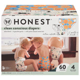 The Honest Company Diapers, Trex & trns, Size 4 (60-Count) - Cozy Farm 
