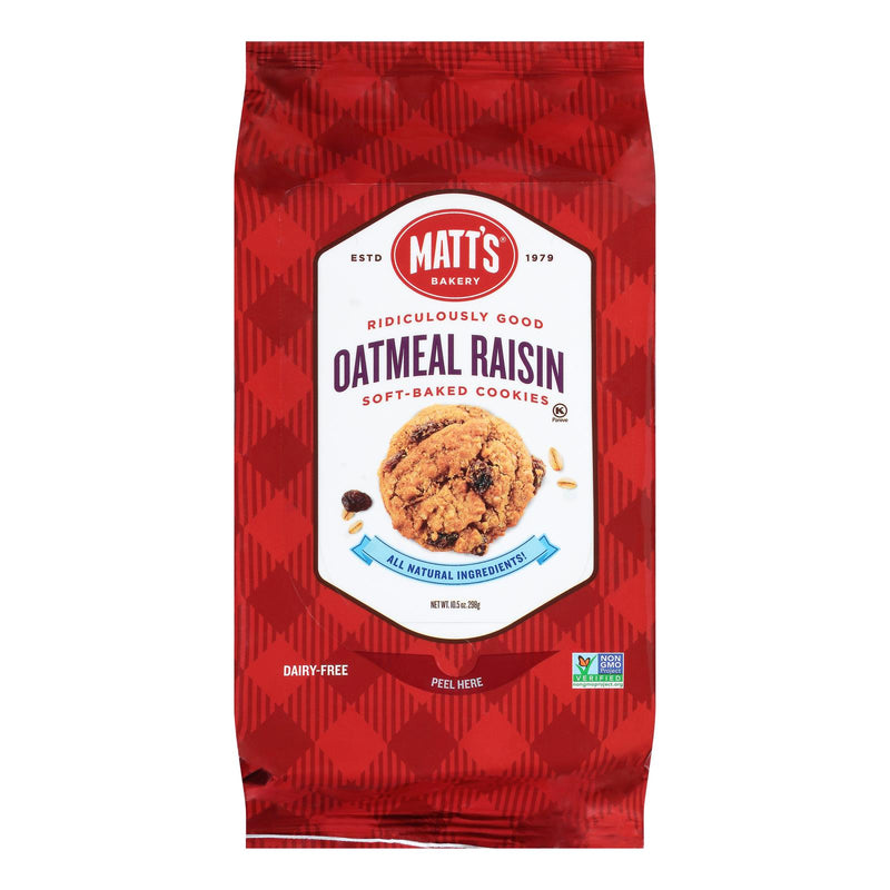 Matt's Cookies - Cookies Oatmeal Raisin - Case Of 6-10.5 Oz - Cozy Farm 
