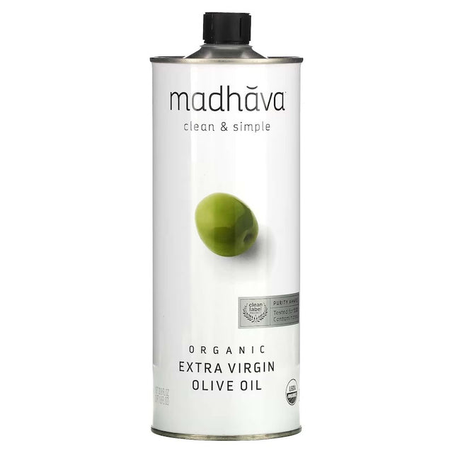 Madhava Organic Extra Virgin Olive Oil 33.8 Oz (Pack of 6) - Cozy Farm 