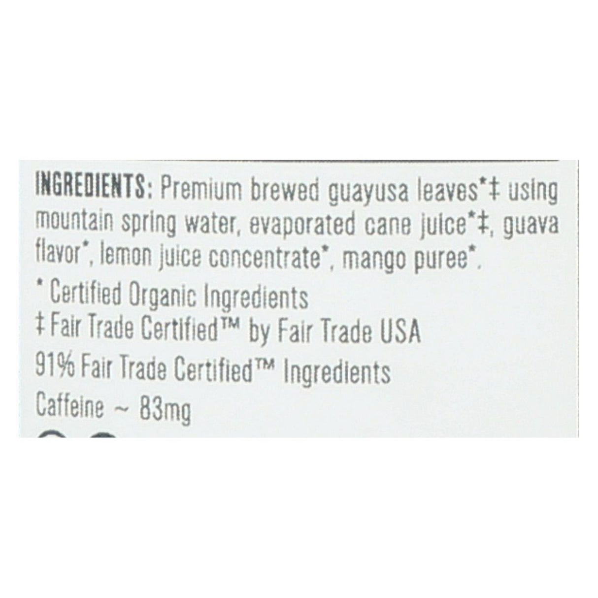 Guava Mango Guyusa Tea - 16 oz Case of 12 - Cozy Farm 