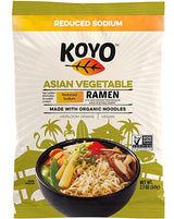 Koyo Asian Vegetable Ramen Noodle Soup (Reduced Sodium) - 2.1 Oz (Pack of 12)