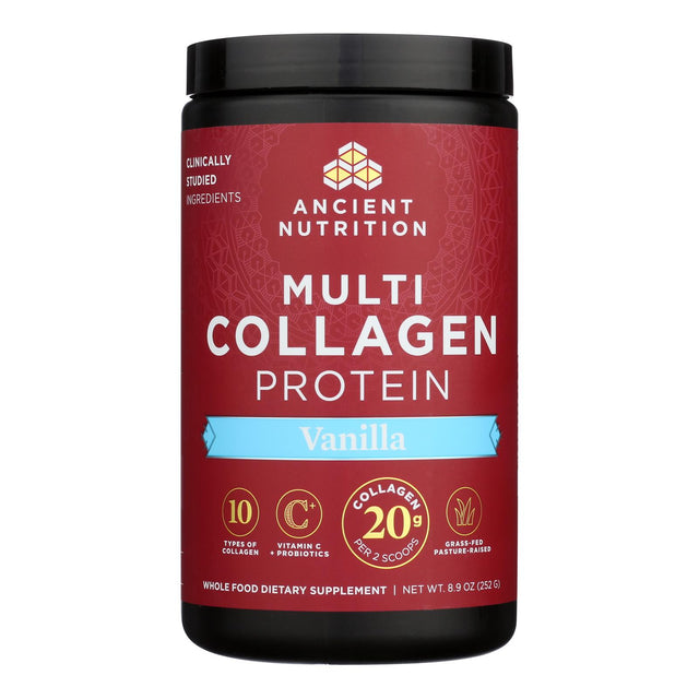 Ancient Nutrition - Mlti Collagen Protein Vanlla - 1 Each 1-8.9 Oz - Cozy Farm 