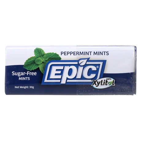 Epic Dental - Xylitol Mints - Peppermint Xylitol Tin - 60 Ct - Case Of 10 - Cozy Farm 