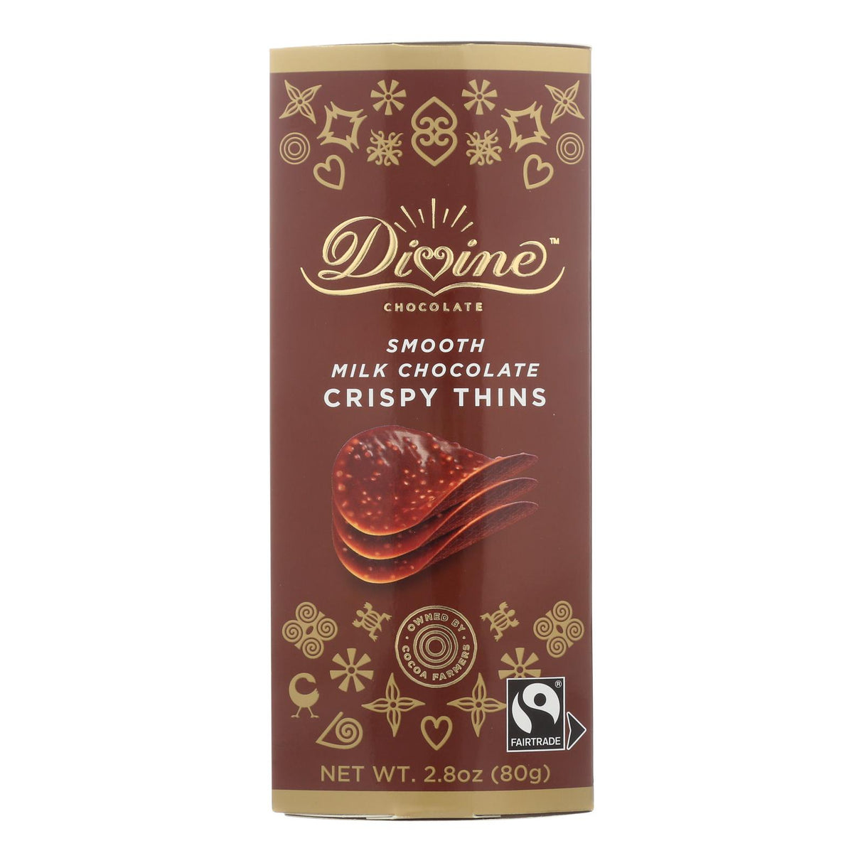 Divine - Crisp Thns Milk Chocolate - Case Of 12 - 2.8 Oz - Cozy Farm 