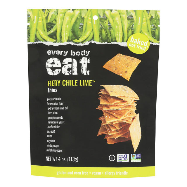 Every Body Eat - Snack Thins Fiery Chil Lime - Case Of 6-4 Oz - Cozy Farm 