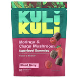 Kuli Kuli Moringa & Chaga Mushroom Superfood Gummies packaging with colorful design
