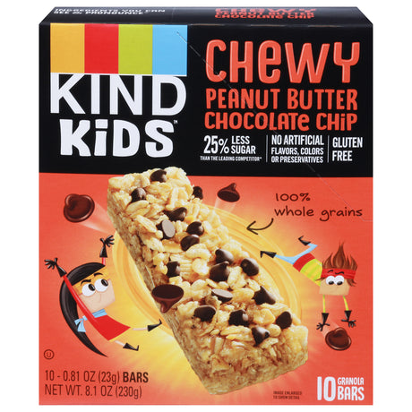 Kind - Bar Kids Chewy Peanut Butter Cchip - Case Of 6-10/.81 Z - Cozy Farm 