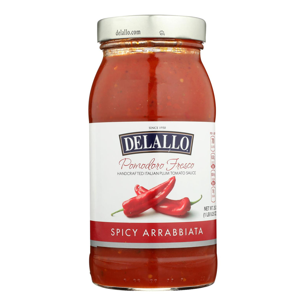 Delallo Pomodoro Fresco Spicy Arrabbiata Sauce  - Case Of 6 - 25.25 Fz - Cozy Farm 