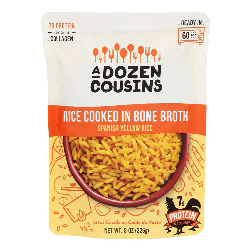 A Dozen Cousins Rice, Spanish Yellow, 8 Oz (Case of 6) RTE - Cozy Farm 